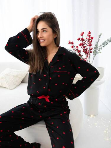 Pijama pentru femei Rolling In Love Sensis - negru