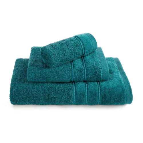 Set prosoape Eurofirany 3 piese moi absorbante elegante premium Sibel dark turquoise
