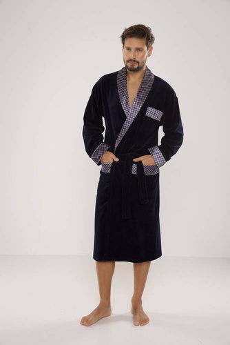 773 Bonjour halat de baie forex pentru bărbați - albastru marin