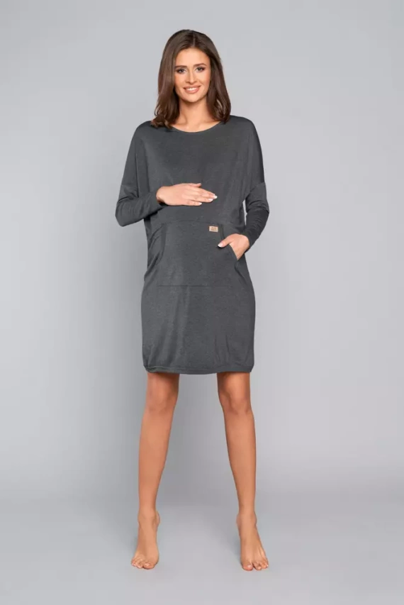 Tirana Tunică pentru femei și gravide Italian Fashion - melange închis 