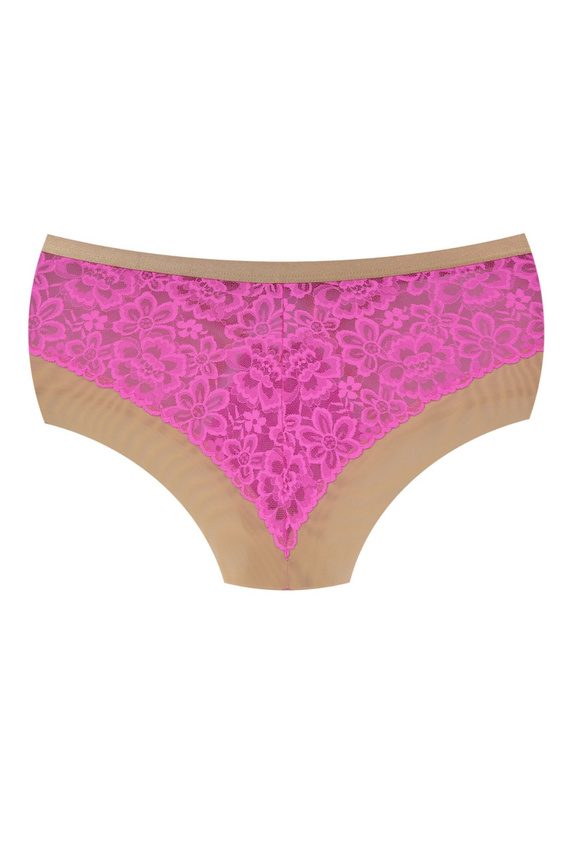 Mediolano Crazy Pink 19249 chiloți full din dantelă bej-roz