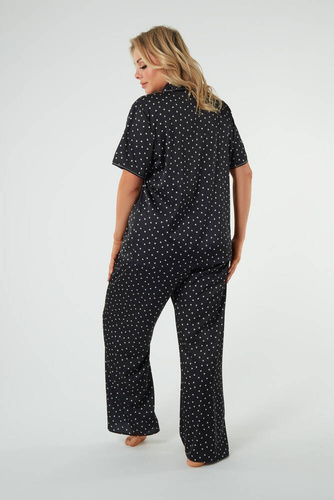 Ria Pijama pentru femei cu mânecă scurtă, pantaloni lungi Italian Fashion - print