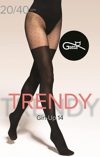 Colanți Gatta Trendy Girl-up 14, șosete până la genunchi din imitație, 20/40 den