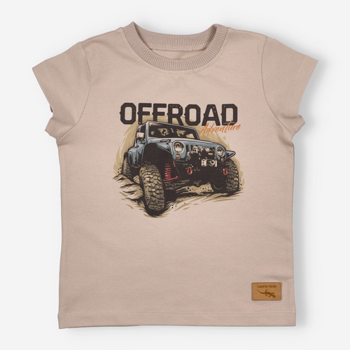 KAR-2003/BEZ Tricou pentru băieți Lagarto Verde bej