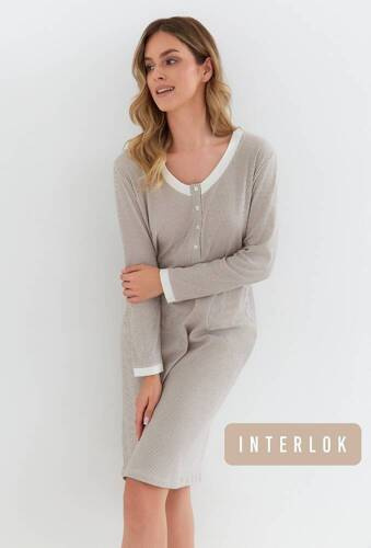 Cămașă de noapte 130 Cana Interlock - maro