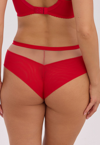Chiloți brazilieni damă Gaia 1338B Carson roșii – tul transparent, croi elegant, potrivire perfectă