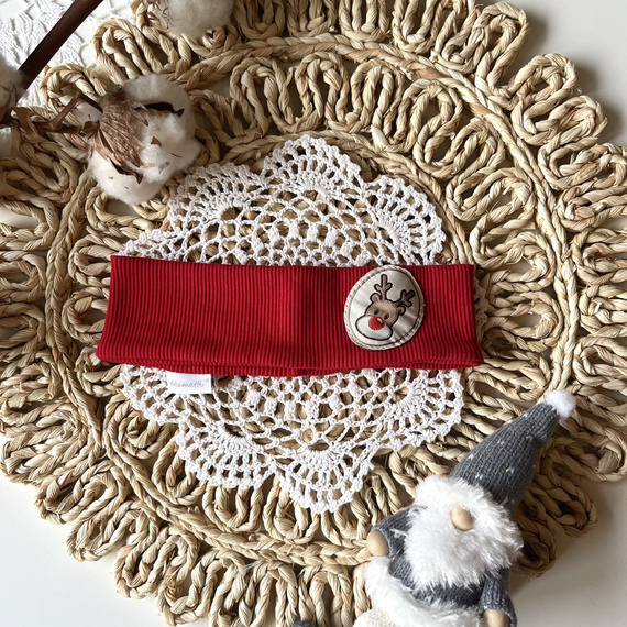 Bandă de păr Mamatti pentru fete OK05 Crăciun Fericit – Roșu, Festiv