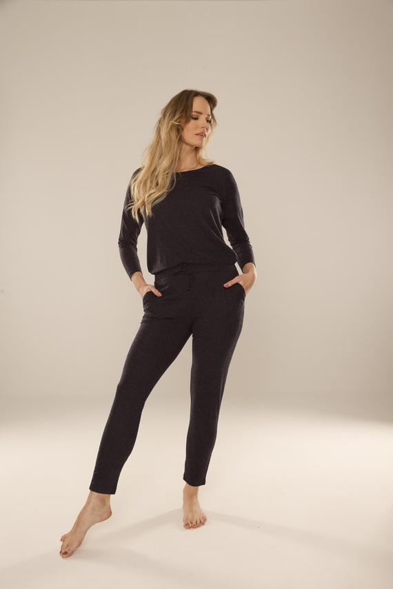 305 Paula Costum de pijama pentru femei - albastru marin