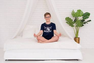 Pijama cu mânecă scurtă pentru băieți Gibson, pantaloni Italian Fashion - albastru marin