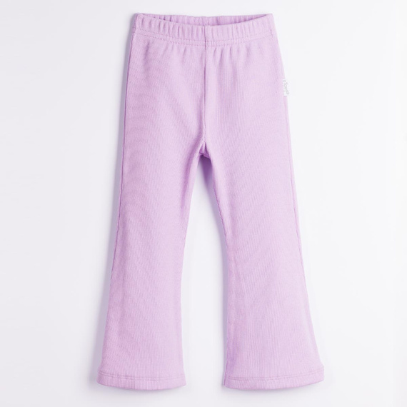 Nicol Tosia 225212 Pantaloni evazați pentru fete, cu dungi, liliați, bumbac