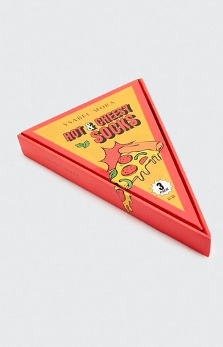 Ysabel Mora 17502 Șosete unisex 3 perechi din bumbac Pizza pentru cadou