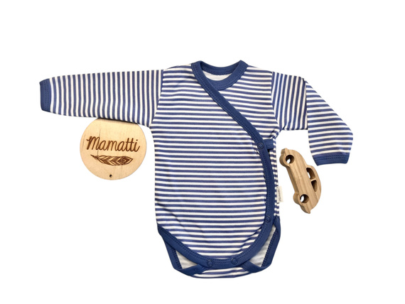 Body wrap pentru bebeluși cu mâneci lungi Mamatti BD13626 - 100% bumbac