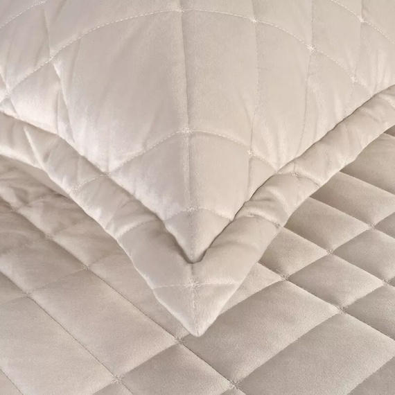 Ria 6 Cuvertura decorativa din catifea Eurodraperii crema
