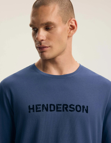 Henderson Flock 45491 Pijamale bărbați lungi Steel Blue 100% bumbac