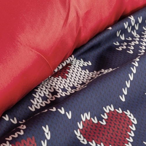 Lenjerie de pat pentru brad de Craciun Fericit din bumbac renforce Euro perdele - bleumarin