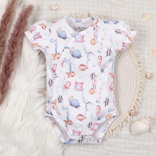 ABN-5473 Body plic Nini Underwater World – bumbac organic, mâneci scurte