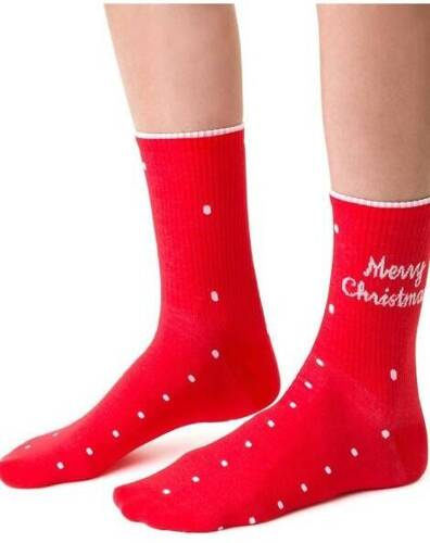 ART.136 Ciorapi de Craciun dama Steven - 114 rosii