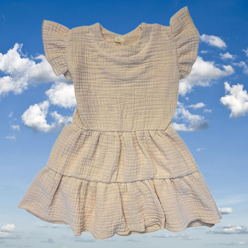 Rochie din muselină Mamatti SE50515 pentru fetițe – rochie ușoară din bumbac