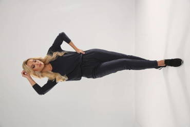 305 Paula Costum de pijama pentru femei - albastru marin