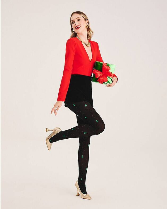 560 Crăciun Colanți Tress 60 den Gabriella - negru