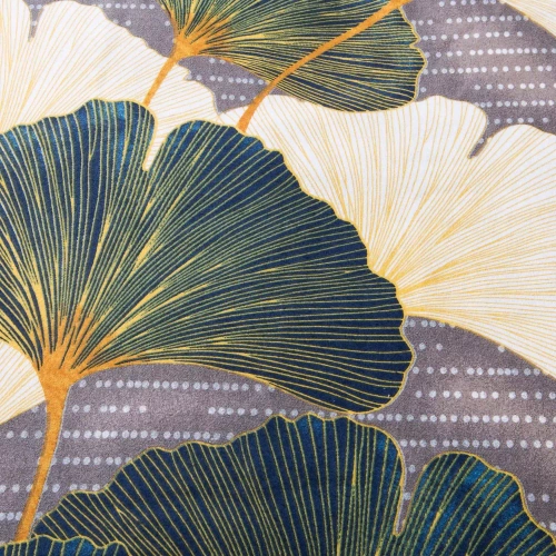 31510/2 Set de lenjerie de pat din flanel Flanellove Darymex bej verde frunze de ginkgo – set, 100% bumbac, călduros și moale