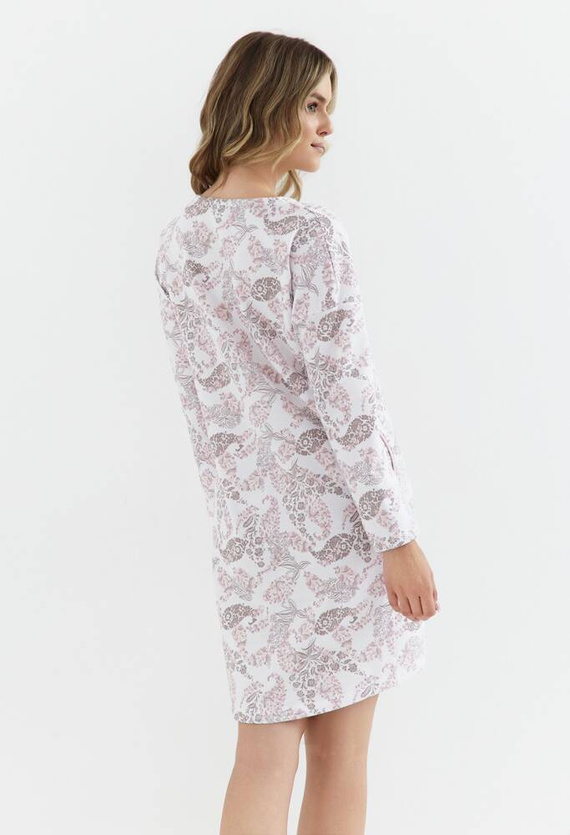 Cămașă de noapte din bumbac periat 429 Cana - roz oriental