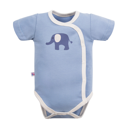 Body plic cu mâneci scurte Elephant Eevi - albastru