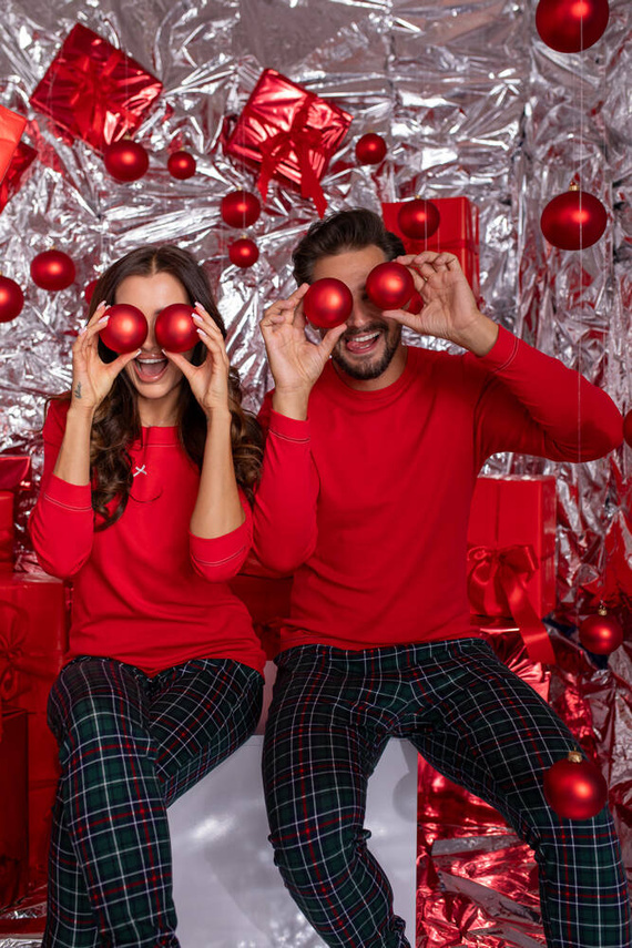 Fogo Pijama bărbătească cu mânecă lungă, pantaloni lungi Italian Fashion - roșu/print 