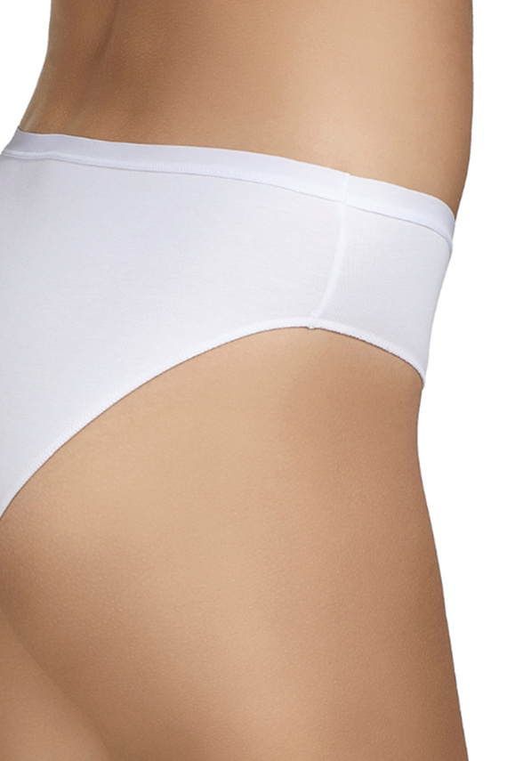 Chiloti bikini Selene 400 albi, set 2 bucăți, bumbac, uni, clasici