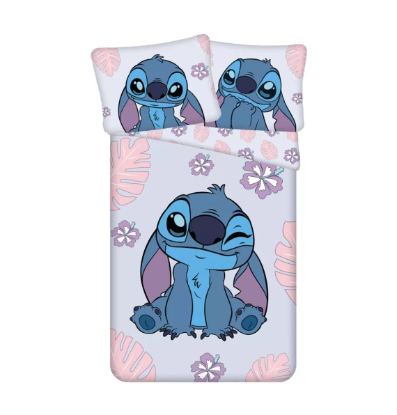 Lilo and Stitch Cute Lenjerie de pat din bumbac JF 02 | Disney | Lenjerie de pat pentru copii Jerry Fabrics