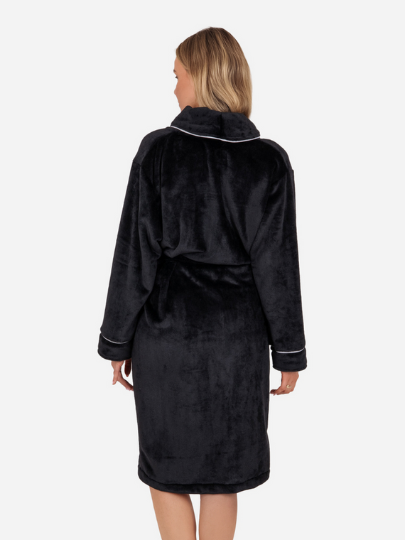 Rosa Halat de baie polar pentru femei ByShelly - negru