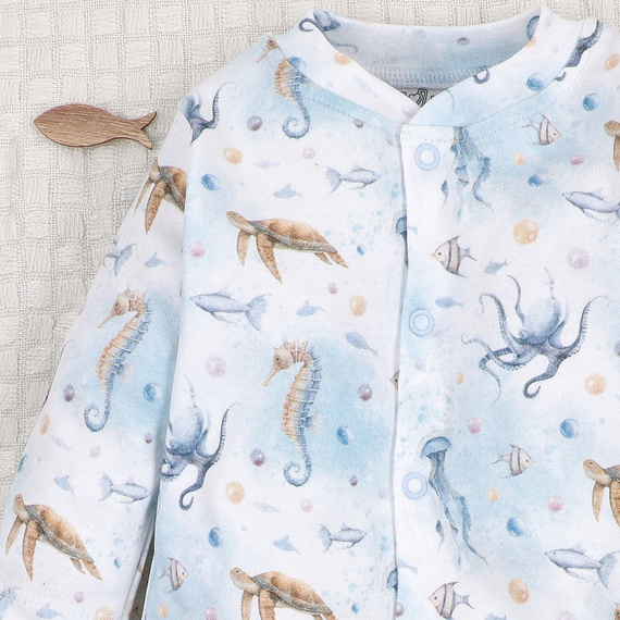 ABN-5450 Salopetă pentru bebeluși Sea Of Joy Nini – bumbac organic, închidere cu clic