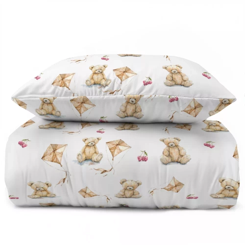 5453 A Teddy Bear Lenjerie de pat bumbac copii Detexpol bej