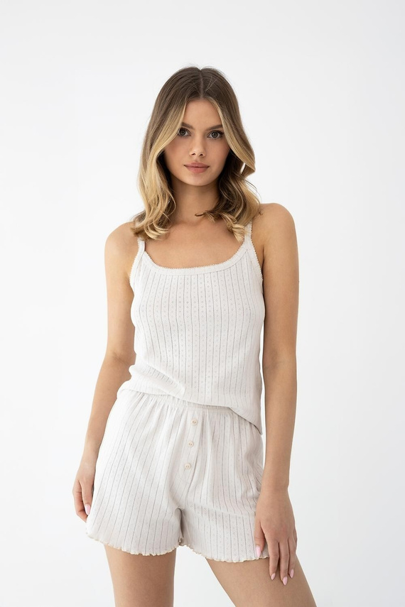 Pijama damă Sensis Jaylani bej – set homewear 3 piese din bumbac