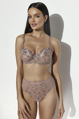 Ava 2274 Mocha Mousse Sutien soft brodat cu armătură K-1391