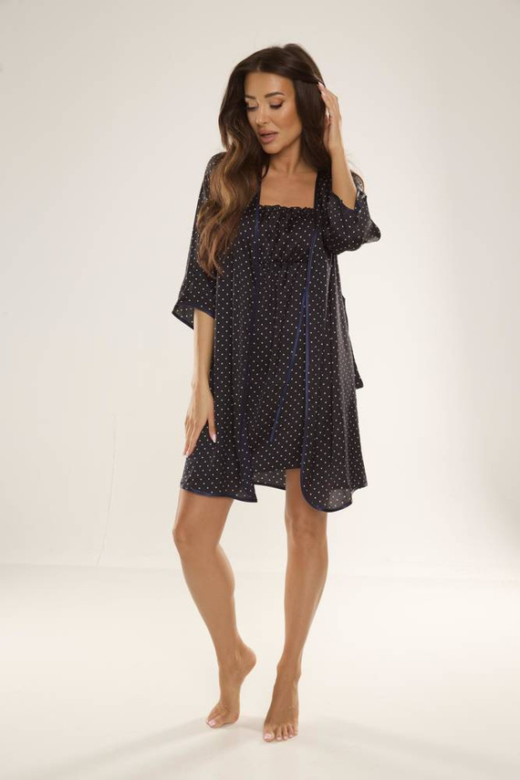 369 Cămașă de noapte Laurine - albastru închis