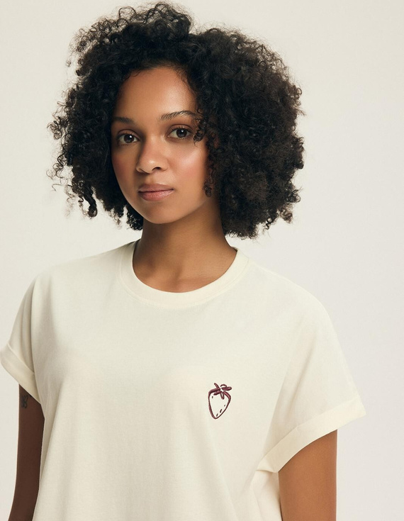 Pijama damă Henderson Evika 44464 – bumbac, broderie fructe, șorturi