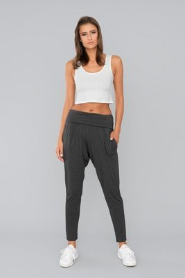 Pantaloni gri pentru femei Italian Fashion - melange închis