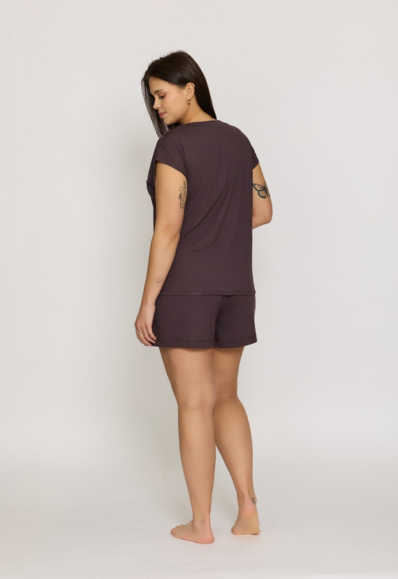 Pantaloni scurți pijama Mefemi Mila PDI1 vâscoză confort brown