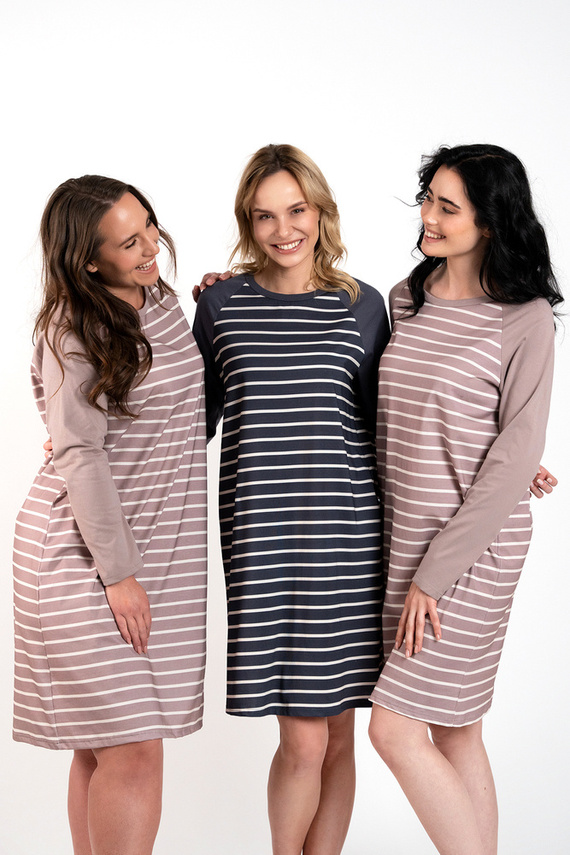 Oda cămașă de noapte Italian Fashion - cappuccino print