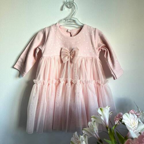 SK14035 Rochie cu maneca lunga Confetti Mamatti - roz