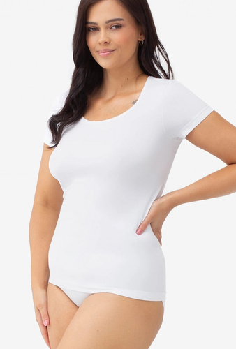Gatta T-Shirt 2K 608 tricou damă fără cusături din microfibră mânecă scurtă alb