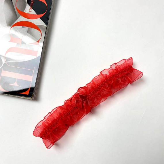 221 De Lafense jartieră din șifon - roșu