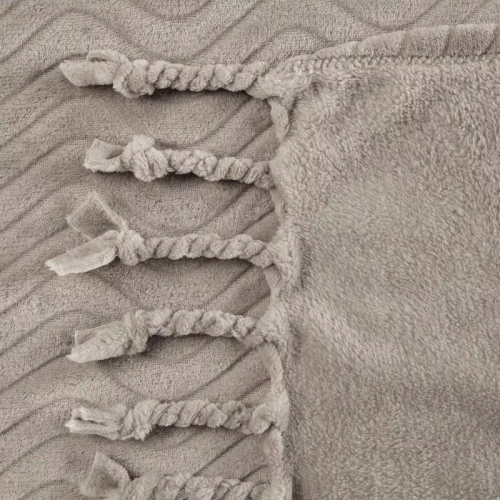 Emma Patura cuvertura de pat cu franjuri Eurodraperii bej