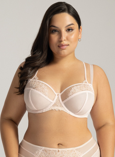 2164 Soft Ava Bra Powder – Sutien moale cu dantelă și armătură