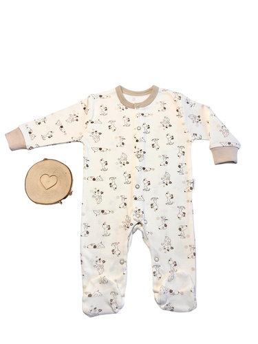 Salopeta bebelusi cu picioare Mamatti PA14940 – 100% bumbac | OEKO-TEX | Calitate poloneză