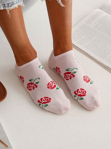 1146-079 Mocasini microfoot Roses Milena - roz