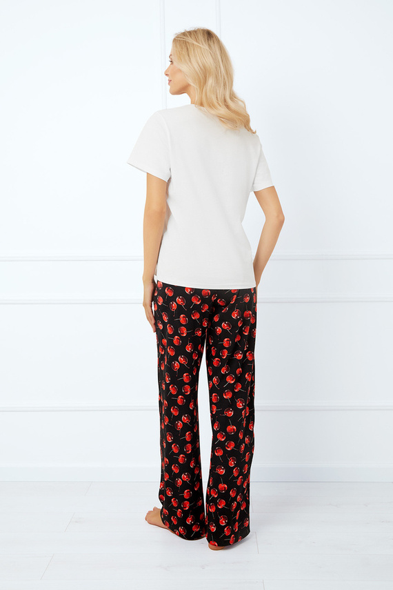 Pantaloni de pijama pentru femei Cherry, lungi Italian Fashion - print