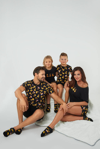 Pijama pentru fete Anatre Italian Fashion - negru/print 