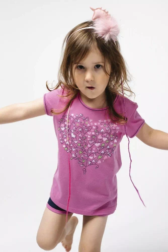 Ontega Pijama pentru fete Italian Fashion - amarant/ albastru închis